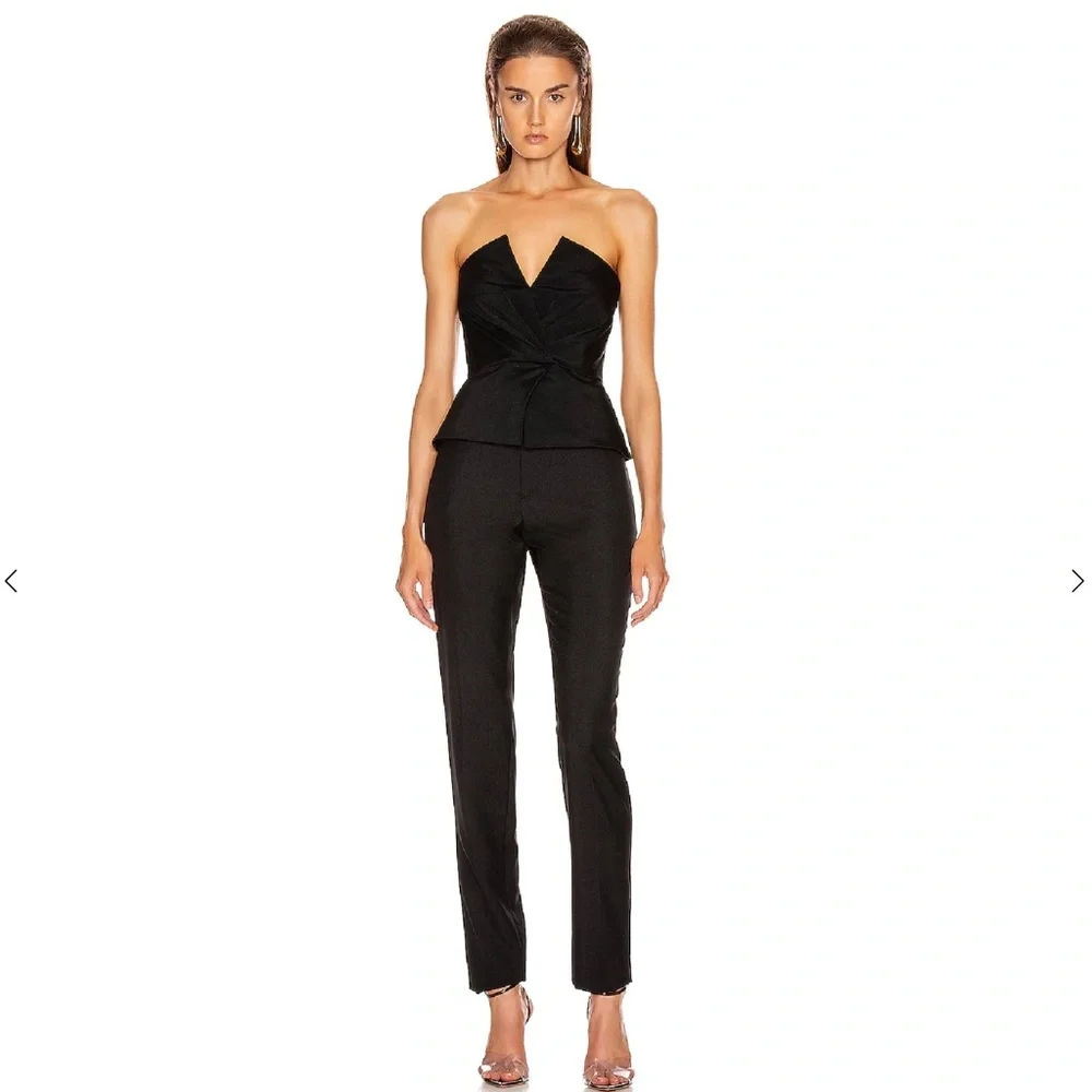 A.L.C  Black Farrah Peplum Top New With Tags size US6 - Picture 6 of 14